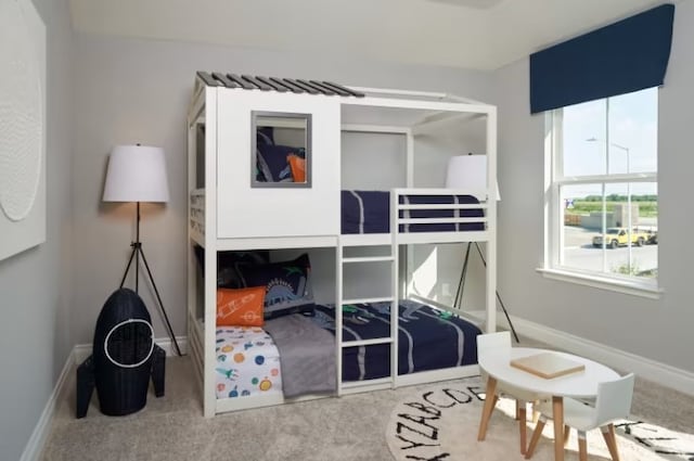 view of carpeted bedroom