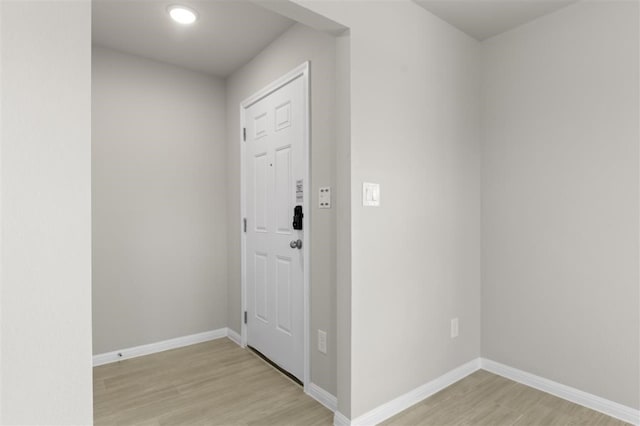 foyer featuring light hardwood / wood-style floors