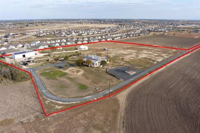1440 W Klein Rd, New Braunfels, TX 78130 - aerial view of residential area with property parcel outlined