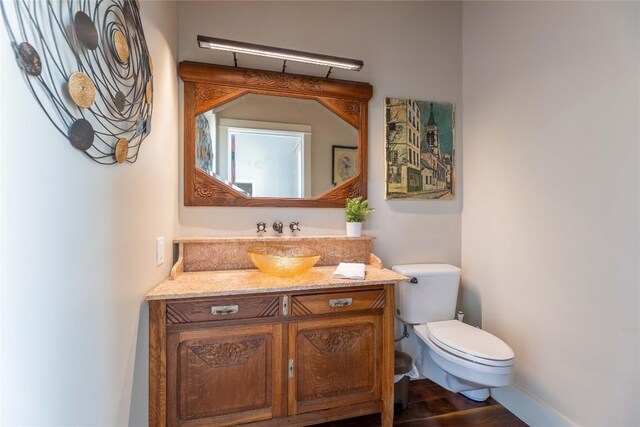 1440 W Klein Rd, New Braunfels, TX 78130 - bathroom with vanity and wood finished floors