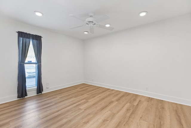 5820 Berkman Dr Unit 116, Austin, TX 78723 - spare room featuring light wood finished floors, recessed lighting, and ceiling fan