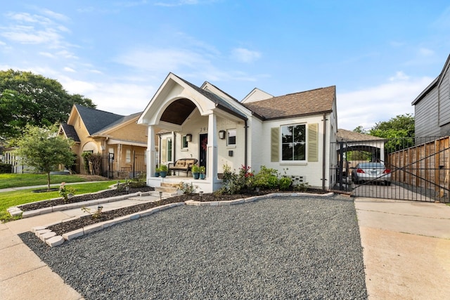 bungalow-style house featuring a porch