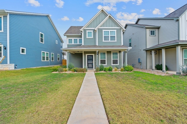 view of front of property with a front yard