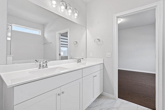 bathroom with vanity