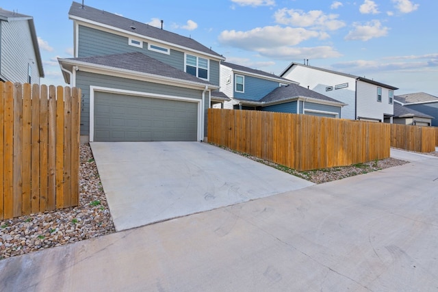 view of front of home featuring a garage