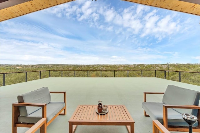 view of patio / terrace featuring an outdoor hangout area