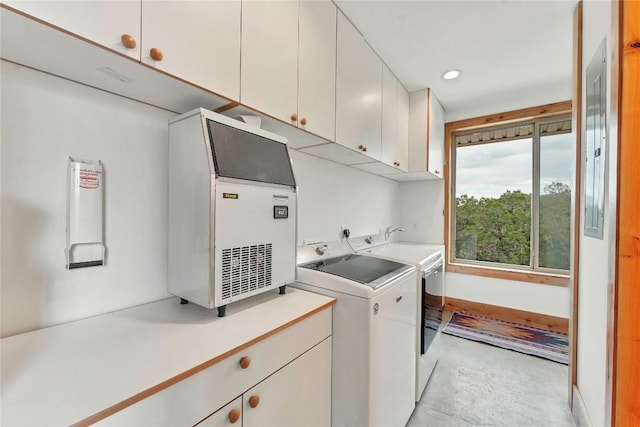 176 Elk Rdg, Canyon Lake, TX 78133 - washroom featuring separate washer and dryer and cabinet space