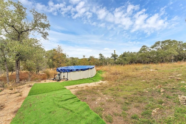 176 Elk Rdg, Canyon Lake, TX 78133 - view of yard featuring a covered pool