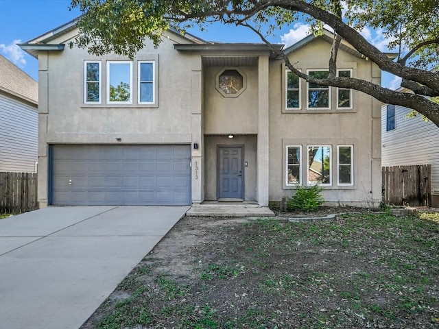 view of front of house featuring a garage