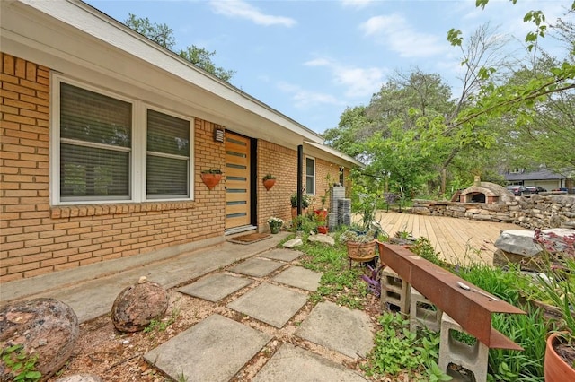 4505 Dudley Dr, Austin, TX 78735 - property entrance with brick siding