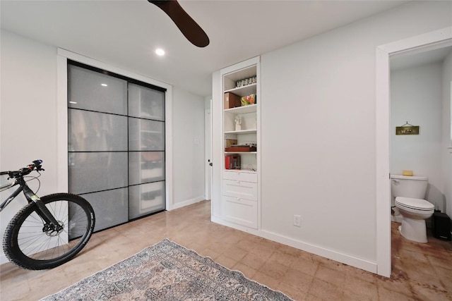 4505 Dudley Dr, Austin, TX 78735 - interior space with baseboards and a ceiling fan