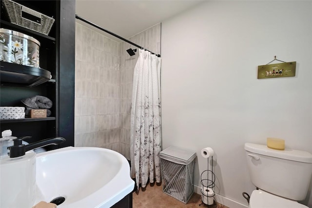 4505 Dudley Dr, Austin, TX 78735 - full bathroom featuring tiled shower and tile patterned flooring