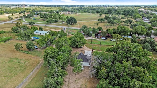 aerial view with a rural view