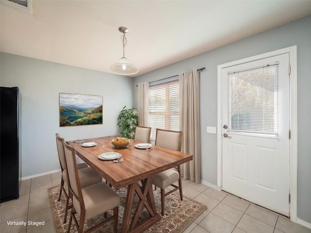 view of tiled dining area