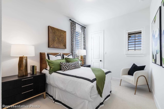 view of carpeted bedroom