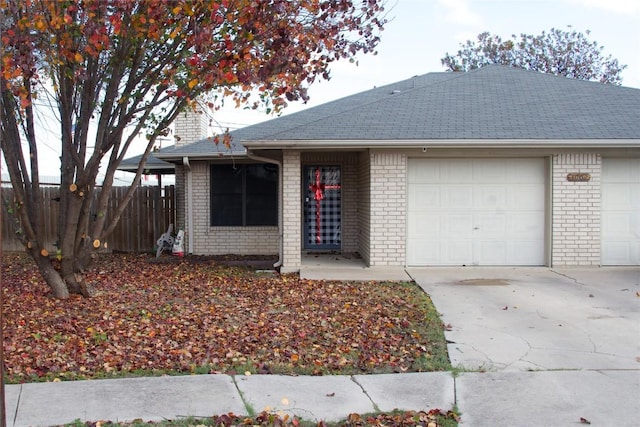 ranch-style house with a garage