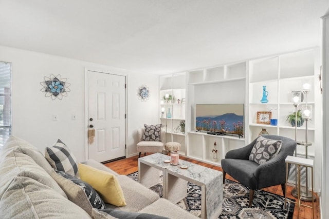 living room featuring wood finished floors