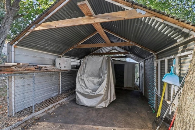 view of car parking with a carport