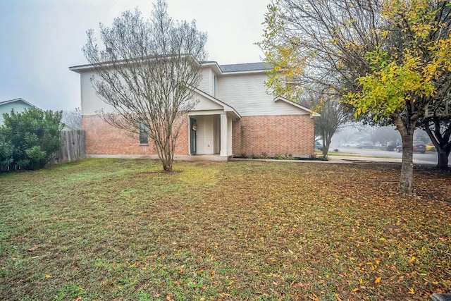 view of front property with a front yard