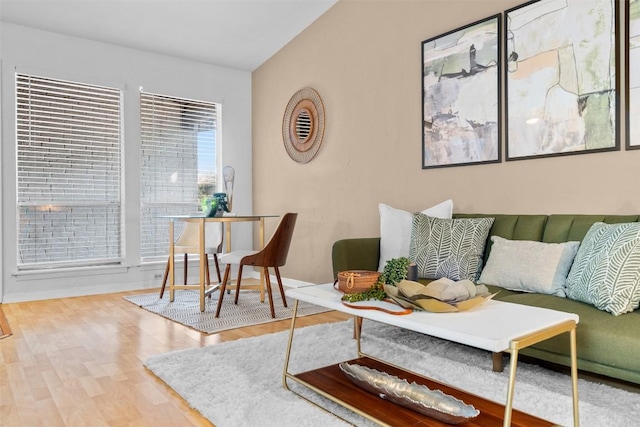 living room with wood-type flooring