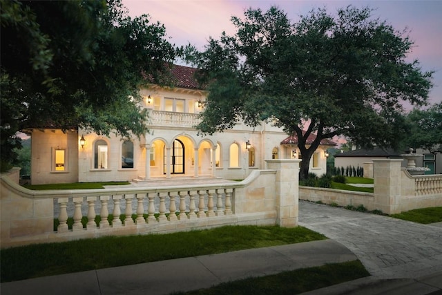 2005 Far Gallant Dr, Austin, TX 78746 - view of front of property featuring concrete driveway and a balcony