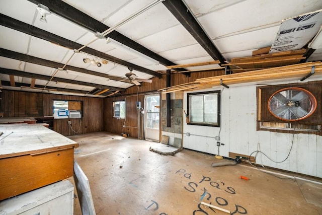 miscellaneous room featuring vaulted ceiling