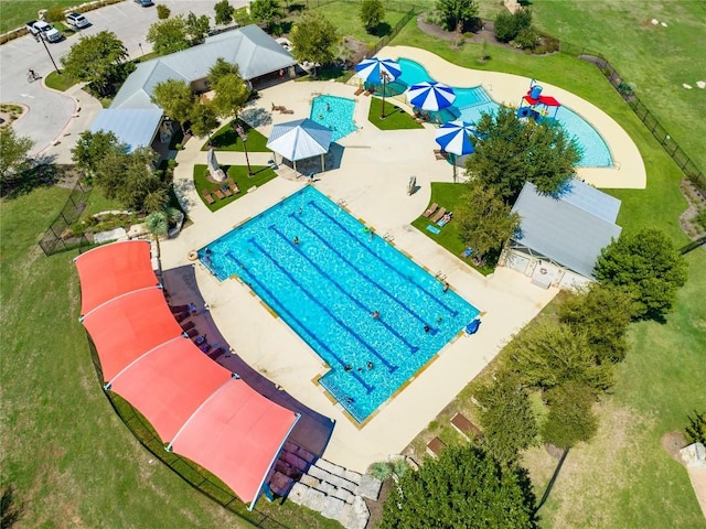 birds eye view of property