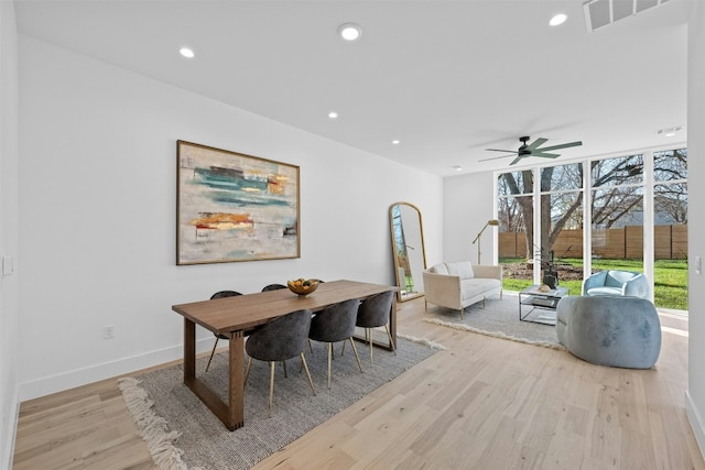 1407 Valleyridge Dr Unit A, Austin, TX 78704 - dining space featuring wood finished floors, recessed lighting, and visible vents