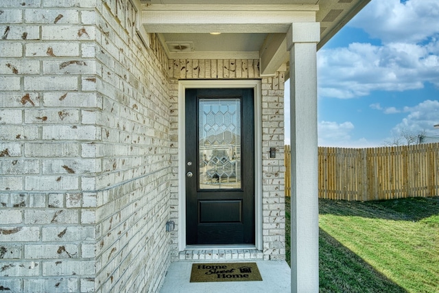 view of doorway to property