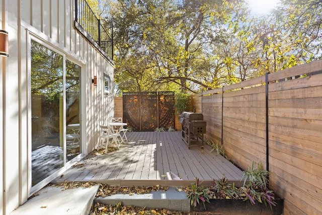 view of wooden deck