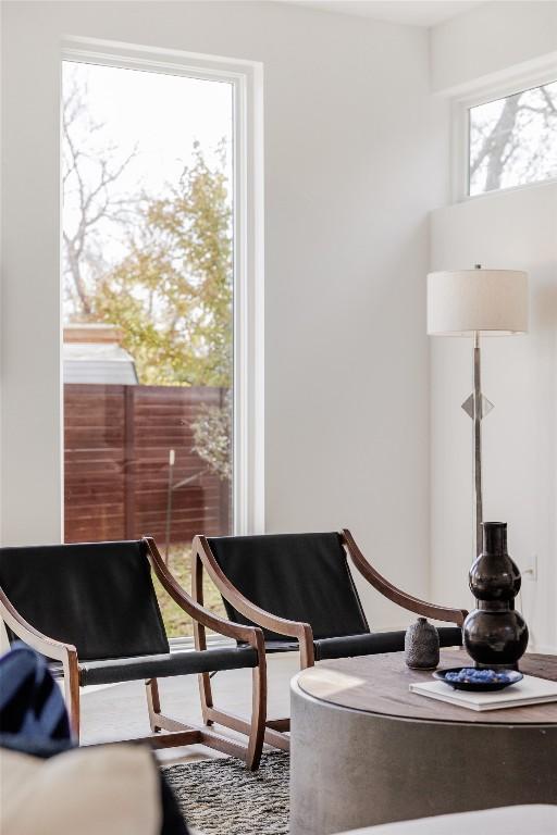 living area featuring plenty of natural light