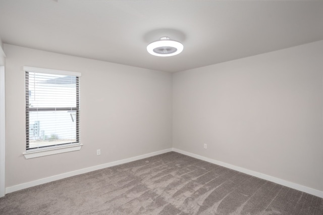 unfurnished room with light colored carpet