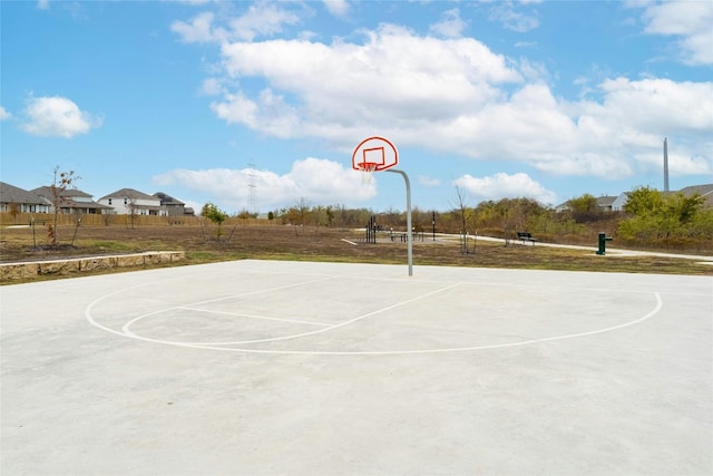 view of basketball court