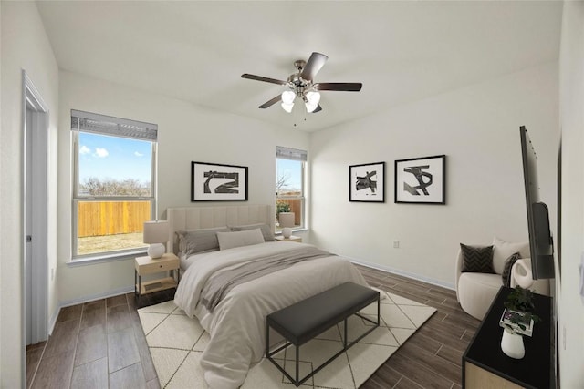 bedroom with ceiling fan