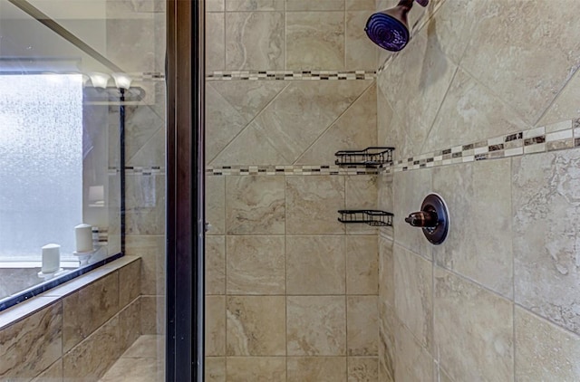 bathroom with walk in shower