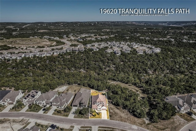 bird's eye view featuring a residential view