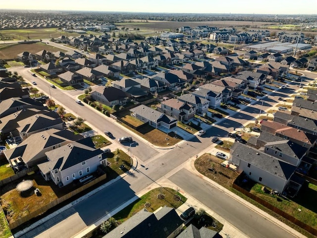 aerial view with a residential view