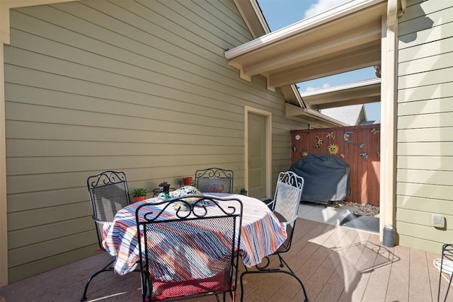 view of patio / terrace with area for grilling