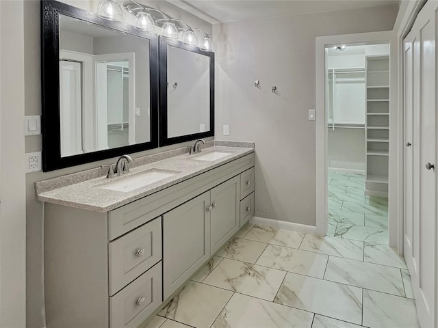 bathroom with vanity