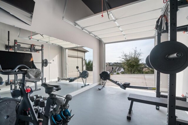 view of workout area