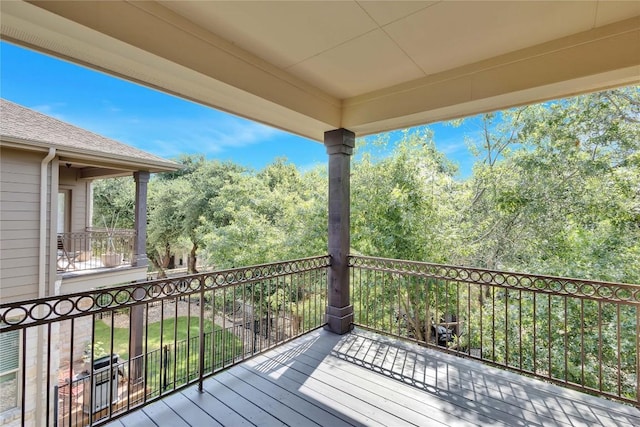 view of wooden deck