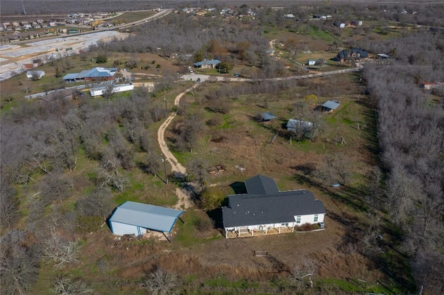 15701 Forest Glenn Cv, Del Valle, TX 78617 - aerial view of property and surrounding area with rural landscape