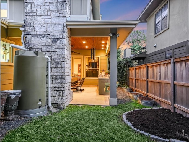 5608 Clay Ave Unit A, Austin, TX 78756 - view of patio terrace at dusk
