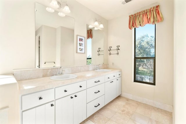 bathroom with vanity