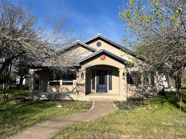 3480 Jack C Hays Trl, Buda, TX 78610 - view of front of house featuring stucco siding and a front yard