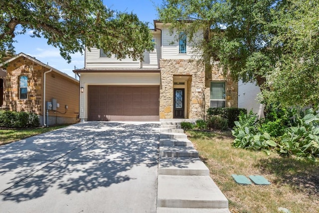 view of front of home featuring a garage