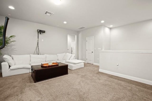 view of carpeted living room