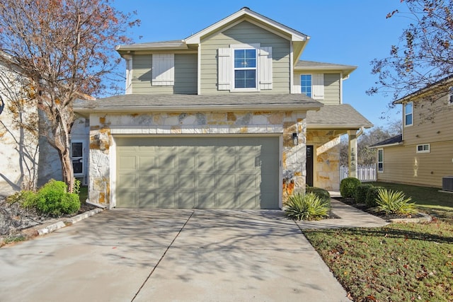 view of front of house featuring a garage