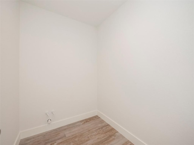 spare room with light wood-type flooring