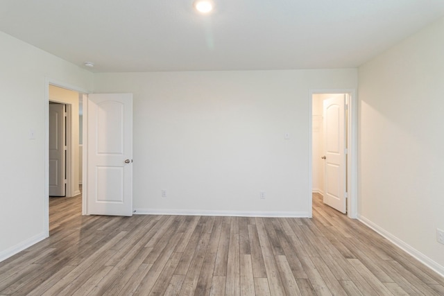 empty room featuring light hardwood / wood-style flooring